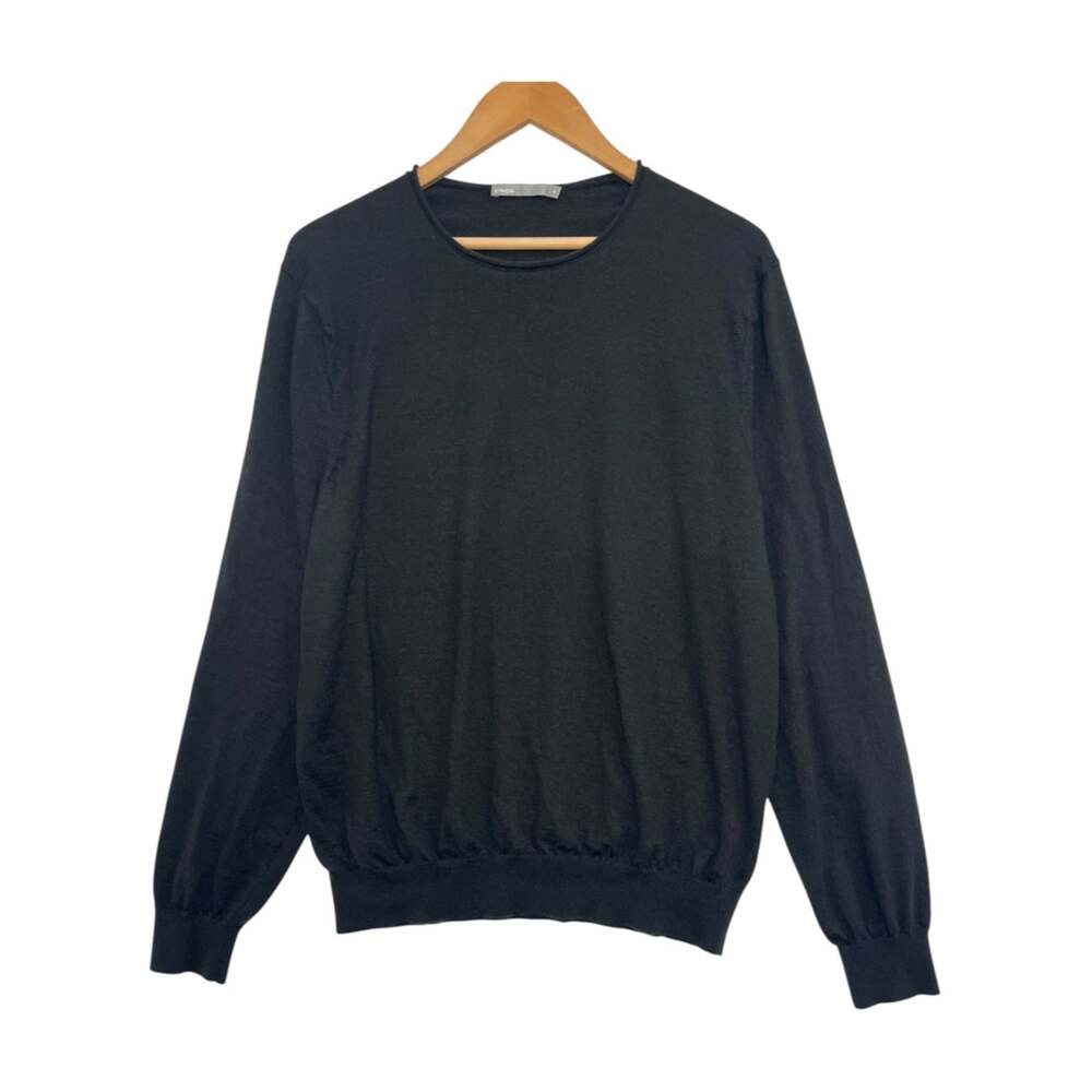 Vince Sweater Mens Extra Large Black Wool Cashmere Roll Neck Preppy Classic Soft